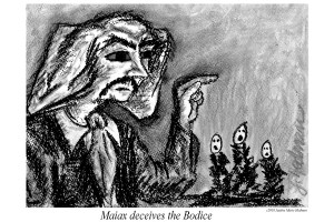 "Maiax Deceives the Bodice", by Justine Marie Hedman