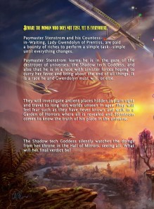 The "Back Cover" of The Shadow tech Goddess, with blurb. Enlarge to read text 
