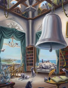 The Autopyle room overlooking the Bay of Bloodstein (painting by Ewelina Dolzycka)